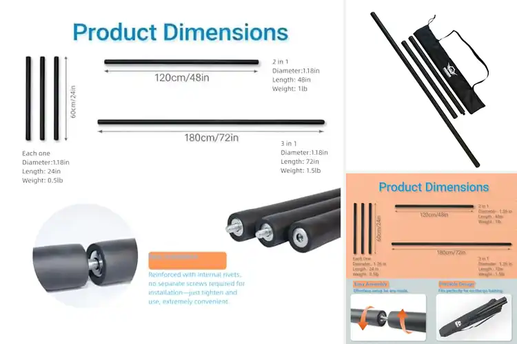 Detailed view of Best Collapsible Training Staffs