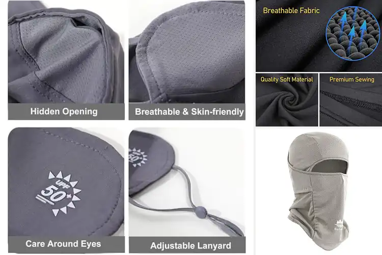 Detailed view of Best Face Cover For Running And Hiking