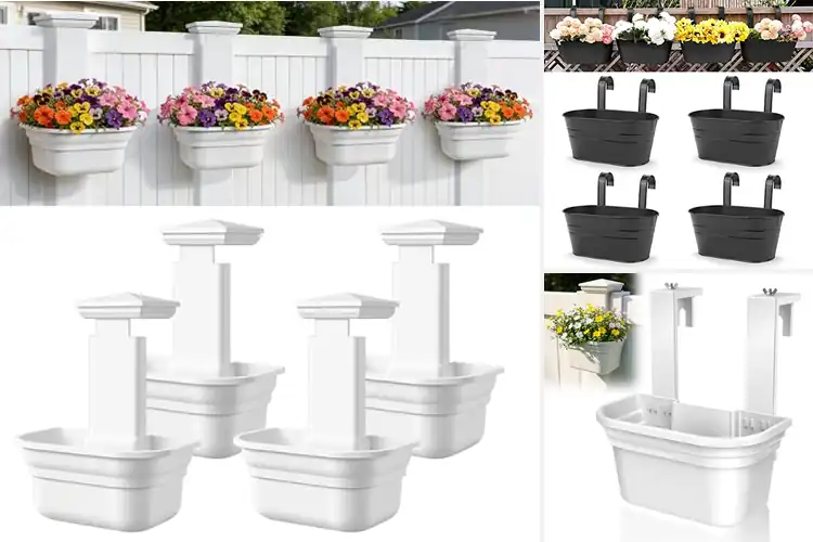 Detailed view of Best Fence Pots: Stylish, Space-Saving Plant Solutions