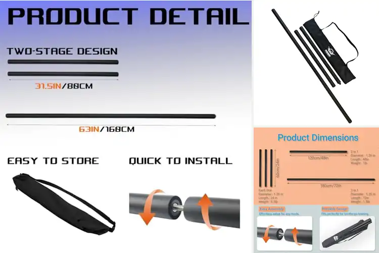 Detailed view of Best Portable Training Staffs