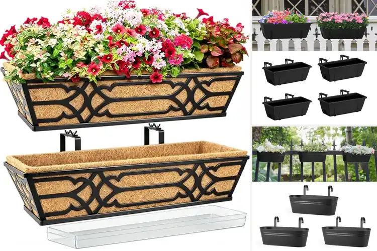 Detailed view of Best Rustproof Railing Planters