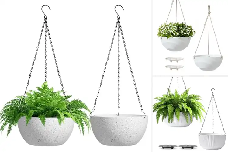 Detailed view of Best White Hanging Planters: Elevate Your Space with Style